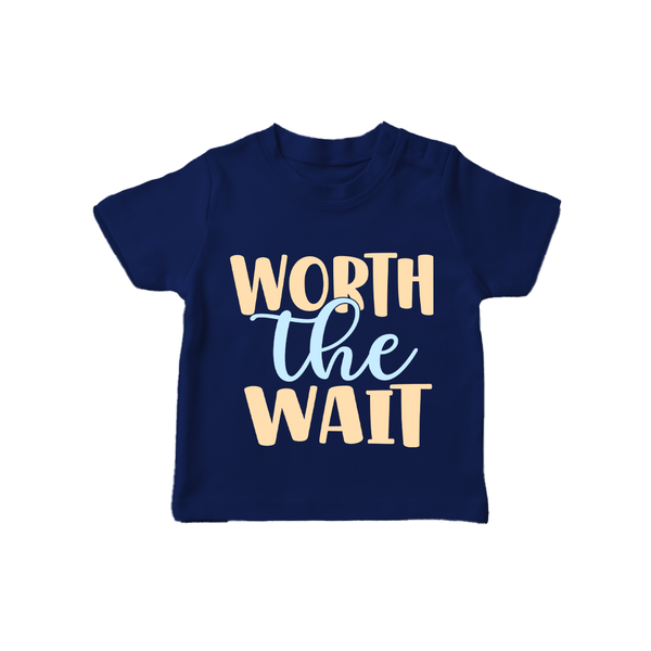 Worth the Wait TShirt | Personalized Baby TShirt for the Long-Awaited Miracle - NAVY BLUE - 0-5 Months Old (Chest 17")