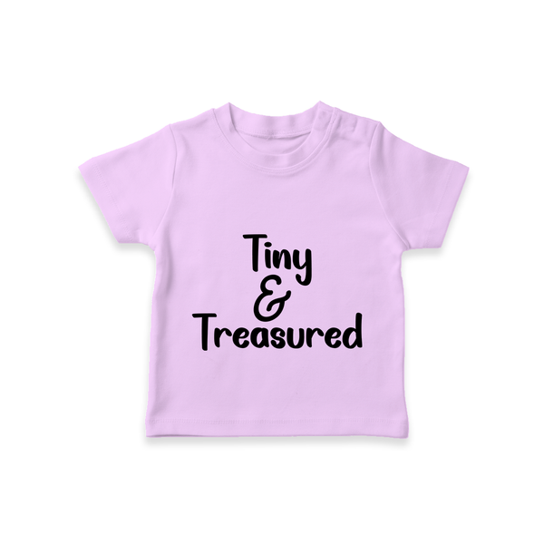 Tiny & Treasured TShirt | Personalized Baby TShirt for Your Little Treasure - LILAC - 0-5 Months Old (Chest 17")