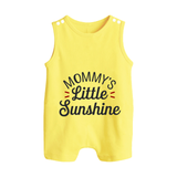 Mommy's Little Sunshine Romper Suit | Personalized Baby Romper Suit for Mommy's Sunshine - PASTEL YELLOW - 0 - 5 Months Old (Chest 18")