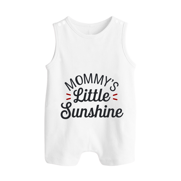 Mommy's Little Sunshine Romper Suit | Personalized Baby Romper Suit for Mommy's Sunshine - WHITE - 0 - 5 Months Old (Chest 18")