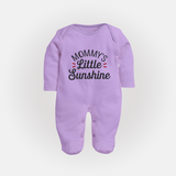 Mommy's Little Sunshine Sleep Suit | Personalized Baby Sleep Suit for Mommy's Sunshine - LILAC - New Born (Chest 7.5")
