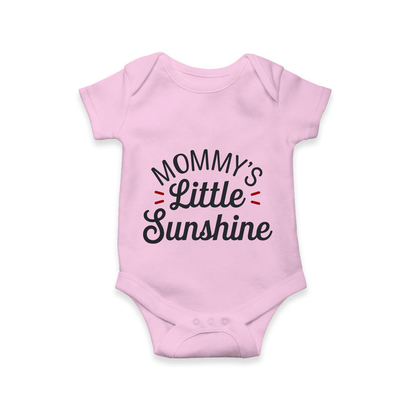 Mommy's Little Sunshine Romper | Personalized Baby Romper for Mommy’s Sunshine - BABY PINK - New Born (Chest 14")