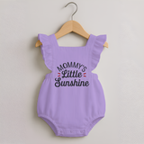 Mommy's Little Sunshine Romper Frock | Personalized Baby Romper Frock for Mommy's Sunshine - LILAC - 0 - 3 Months Old (Chest 19")