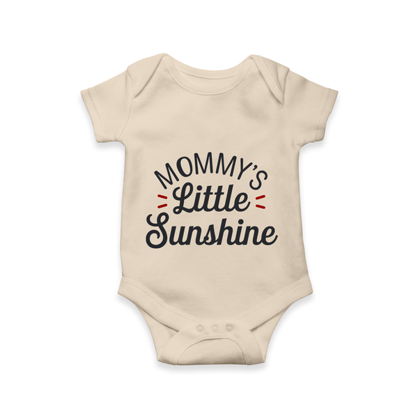 Mommy's Little Sunshine Romper | Personalized Baby Romper for Mommy’s Sunshine - IVORY - New Born (Chest 14")