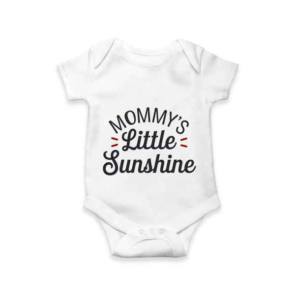 Mommy's Little Sunshine Romper | Personalized Baby Romper for Mommy’s Sunshine - WHITE - New Born (Chest 14")