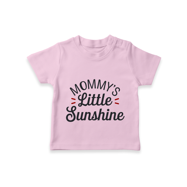 Mommy's Little Sunshine TShirt | Personalized Baby TShirt for Mommy's Sunshine - BABY PINK - 0-5 Months Old (Chest 17")