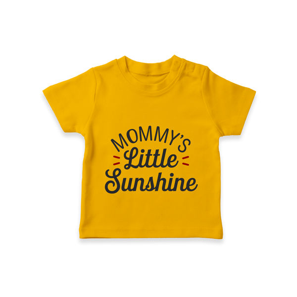 Mommy's Little Sunshine TShirt | Personalized Baby TShirt for Mommy's Sunshine - CHROME YELLOW - 0-5 Months Old (Chest 17")