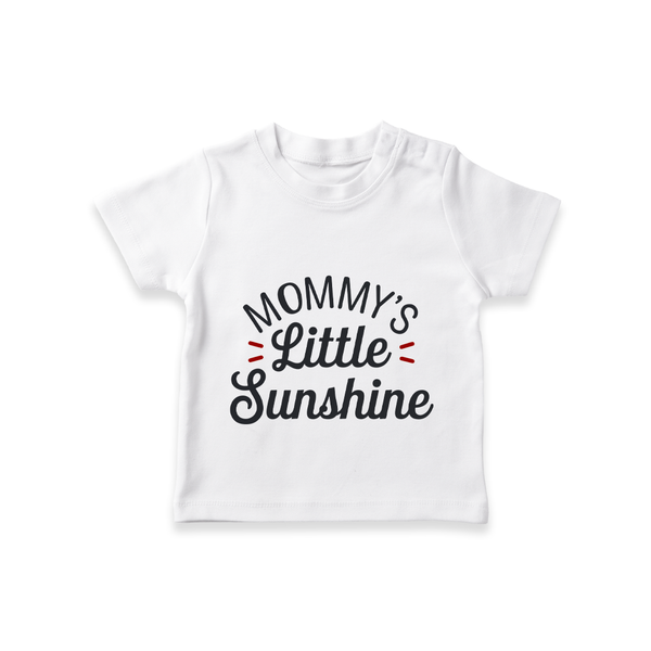 Mommy's Little Sunshine TShirt | Personalized Baby TShirt for Mommy's Sunshine - WHITE - 0-5 Months Old (Chest 17")