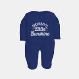 Mommy's Little Sunshine Sleep Suit | Personalized Baby Sleep Suit for Mommy's Sunshine - NAVY BLUE - New Born (Chest 7.5")