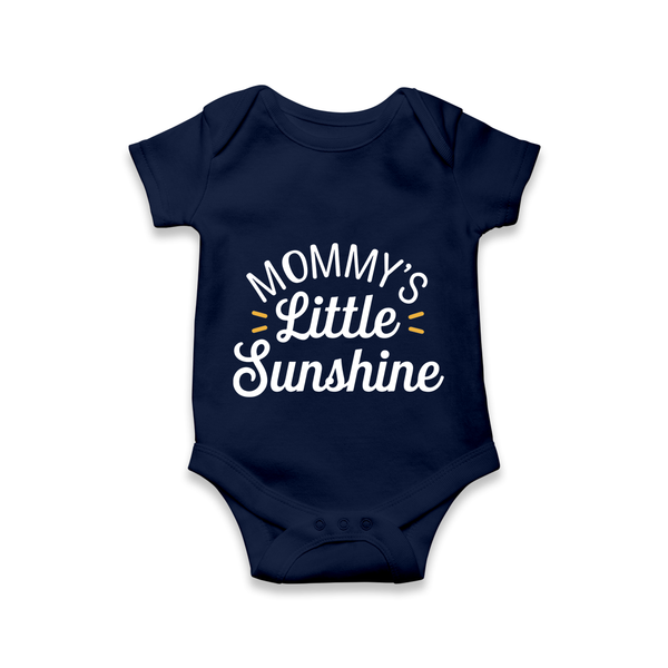 Mommy's Little Sunshine Romper | Personalized Baby Romper for Mommy’s Sunshine - NAVY BLUE - New Born (Chest 14")