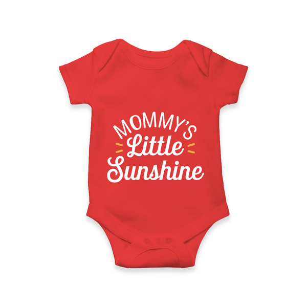 Mommy's Little Sunshine Romper | Personalized Baby Romper for Mommy’s Sunshine - RED - New Born (Chest 14")