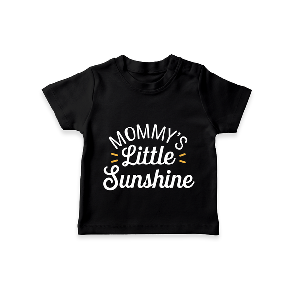 Mommy's Little Sunshine TShirt | Personalized Baby TShirt for Mommy's Sunshine - BLACK - 0-5 Months Old (Chest 17")