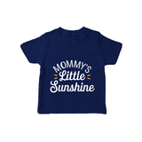 Mommy's Little Sunshine TShirt | Personalized Baby TShirt for Mommy's Sunshine - NAVY BLUE - 0-5 Months Old (Chest 17")