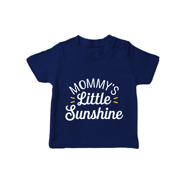 Mommy's Little Sunshine TShirt | Personalized Baby TShirt for Mommy's Sunshine - NAVY BLUE - 0-5 Months Old (Chest 17")