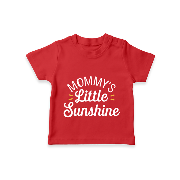 Mommy's Little Sunshine TShirt | Personalized Baby TShirt for Mommy's Sunshine - RED - 0-5 Months Old (Chest 17")