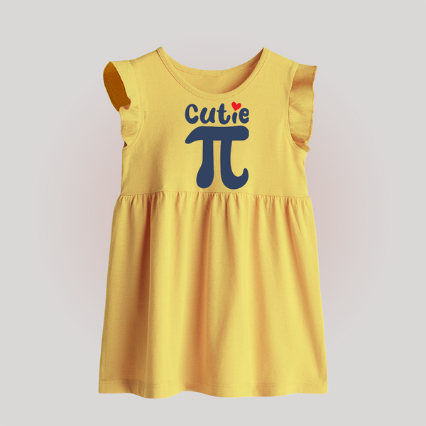 Cutie Pie Baby Frock | Custom BabyFrock for Your Little Cutie - PASTEL YELLOW - 0 - 3 Months Old (Chest 17")