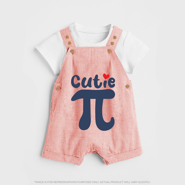 Cutie Pie Dungaree | Custom Baby Dungaree for Your Little Cutie - PEACH - 0 - 5 Months Old (Chest 18")