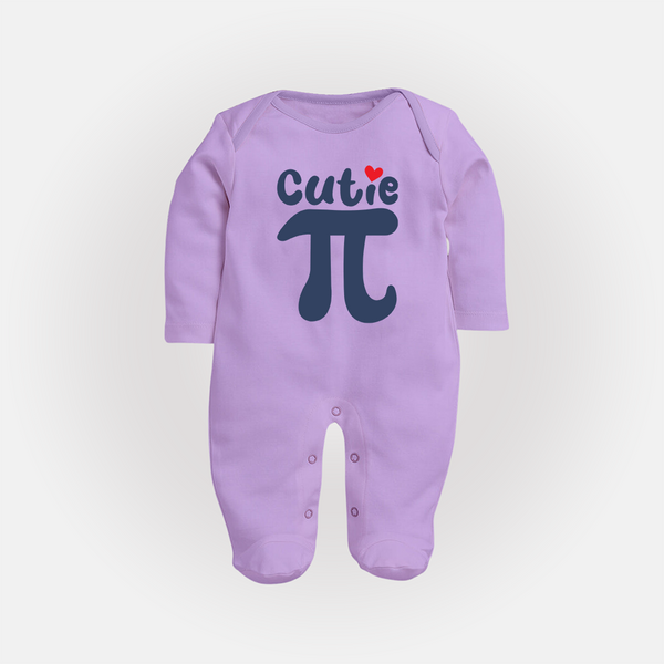 Cutie Pie Sleep Suit | Custom Baby Sleep Suit for Your Little Cutie - LILAC - New Born (Chest 7.5")