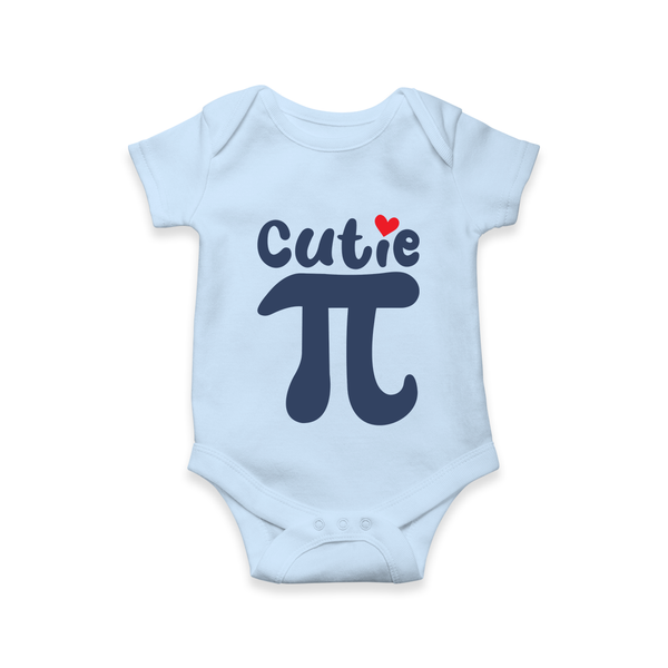 Cutie Pie Romper | Custom Baby Romper for Your Little Cutie - BABY BLUE - New Born (Chest 14")