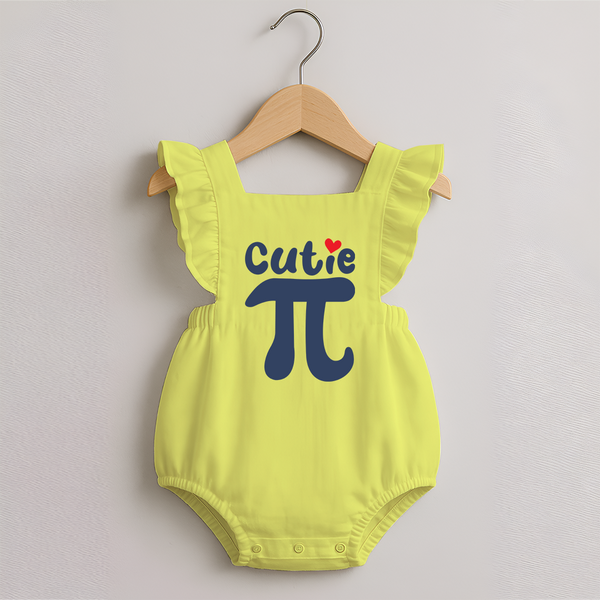 Cutie Pie Romper Frock | Custom Baby Romper Frock for Your Little Cutie - PASTEL YELLOW - 0 - 3 Months Old (Chest 19")