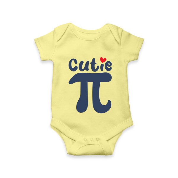 Cutie Pie Romper | Custom Baby Romper for Your Little Cutie - PASTEL YELLOW - New Born (Chest 14")