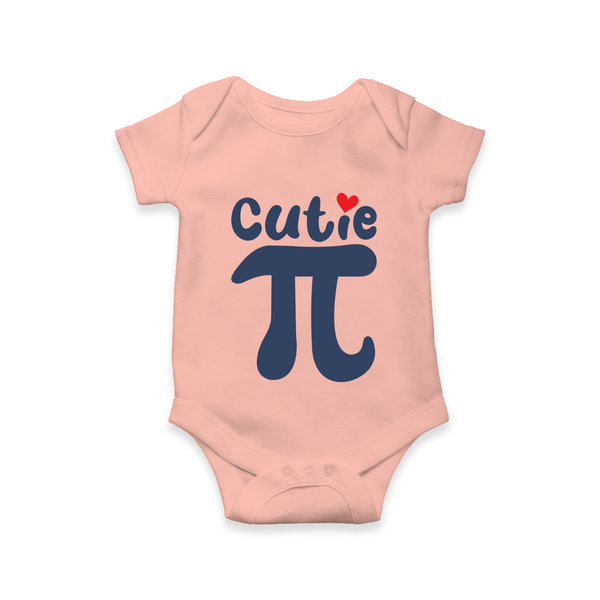 Cutie Pie Romper | Custom Baby Romper for Your Little Cutie - PEACH - New Born (Chest 14")