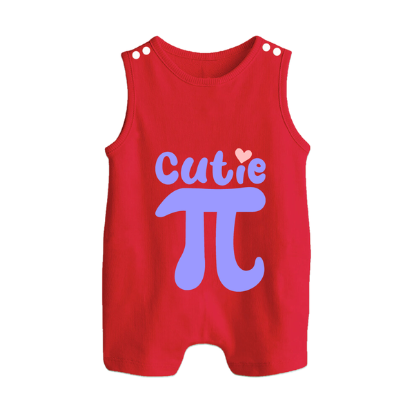 Cutie Pie Romper Suit | Custom Baby Romper Suit for Your Little Cutie - RED - 0 - 5 Months Old (Chest 18")