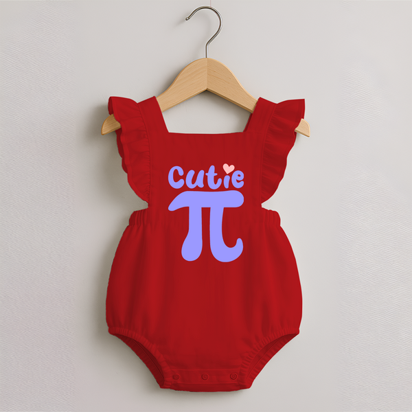Cutie Pie Romper Frock | Custom Baby Romper Frock for Your Little Cutie - RED - 0 - 3 Months Old (Chest 19")
