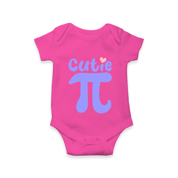 Cutie Pie Romper | Custom Baby Romper for Your Little Cutie - HOT PINK - New Born (Chest 14")