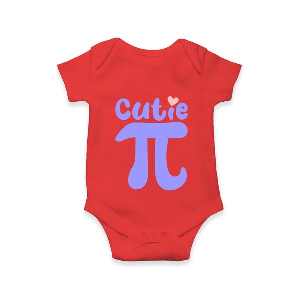 Cutie Pie Romper | Custom Baby Romper for Your Little Cutie - RED - New Born (Chest 14")