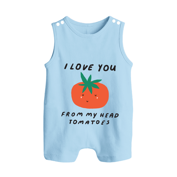I Love You from My Head to My Toes Romper Suit | Personalized Baby Romper Suit for Your Little One - BABY BLUE - 0 - 5 Months Old (Chest 18")
