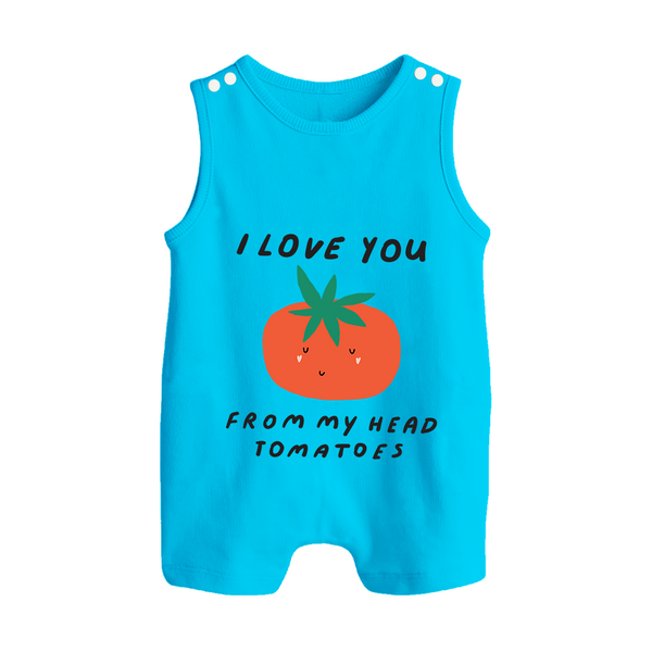 I Love You from My Head to My Toes Romper Suit | Personalized Baby Romper Suit for Your Little One - SKY BLUE - 0 - 5 Months Old (Chest 18")