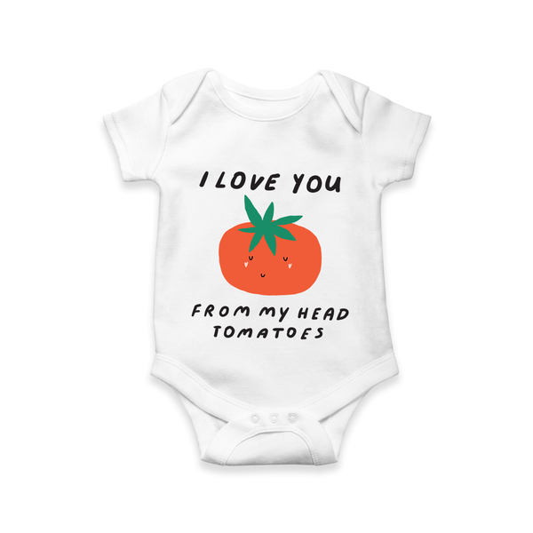 I Love You from My Head to My Toes Romper | Personalized Baby Romper for Your Little One - WHITE - New Born (Chest 14")