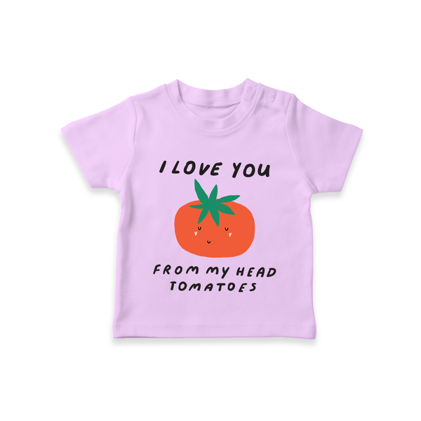 I Love You from My Head to My Toes TShirt | Personalized Baby TShirt for Your Little One - LILAC - 0-5 Months Old (Chest 17")