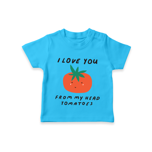 I Love You from My Head to My Toes TShirt | Personalized Baby TShirt for Your Little One - SKY BLUE - 0-5 Months Old (Chest 17")
