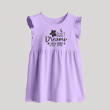 Sweet Dreams Little One Baby Frock | Personalized BabyFrock for Sweet Slumbers - LILAC - 0 - 3 Months Old (Chest 17")