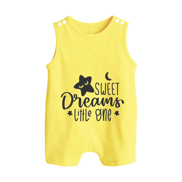 Sweet Dreams Little One Romper Suit | Personalized Baby Romper Suit for Sweet Slumbers - PASTEL YELLOW - 0 - 5 Months Old (Chest 18")