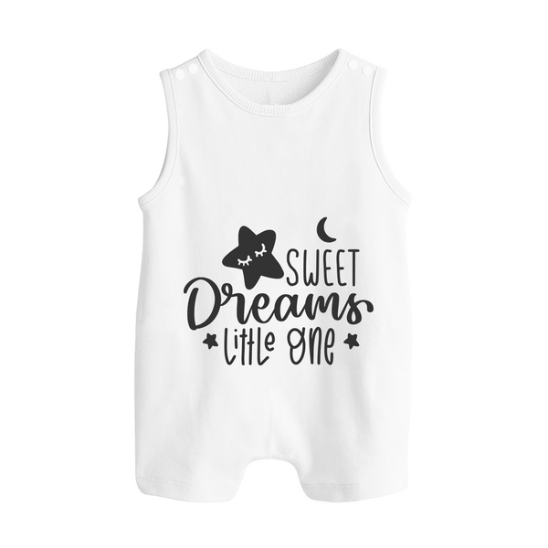 Sweet Dreams Little One Romper Suit | Personalized Baby Romper Suit for Sweet Slumbers - WHITE - 0 - 5 Months Old (Chest 18")