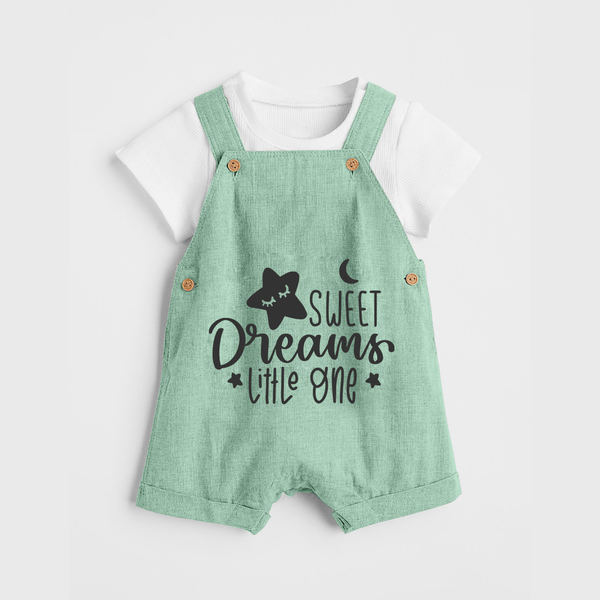 Sweet Dreams Little One Dungaree | Personalized Baby Dungaree for Sweet Slumbers - MINT GREEN - 0 - 5 Months Old (Chest 18")