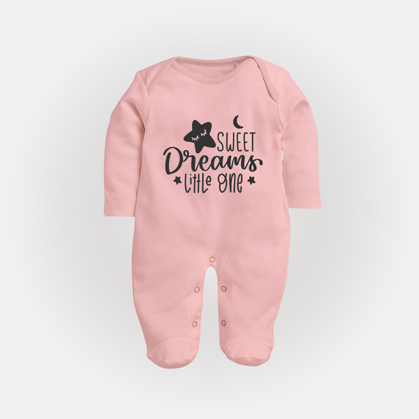 Sweet Dreams Little One Sleep Suit | Personalized Baby Sleep Suit for Sweet Slumbers - BABY PINK - New Born (Chest 7.5")