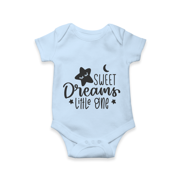 Sweet Dreams Little One Romper | Personalized Baby Romper for Sweet Slumbers - BABY BLUE - New Born (Chest 14")