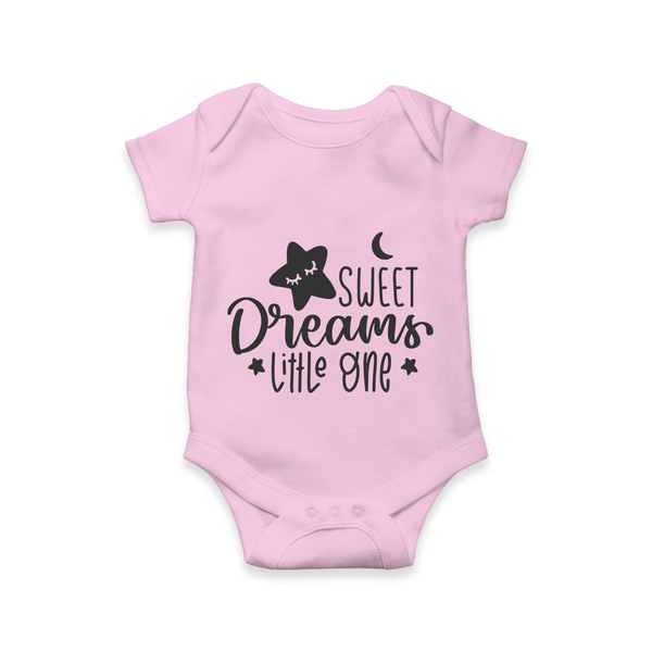 Sweet Dreams Little One Romper | Personalized Baby Romper for Sweet Slumbers - BABY PINK - New Born (Chest 14")