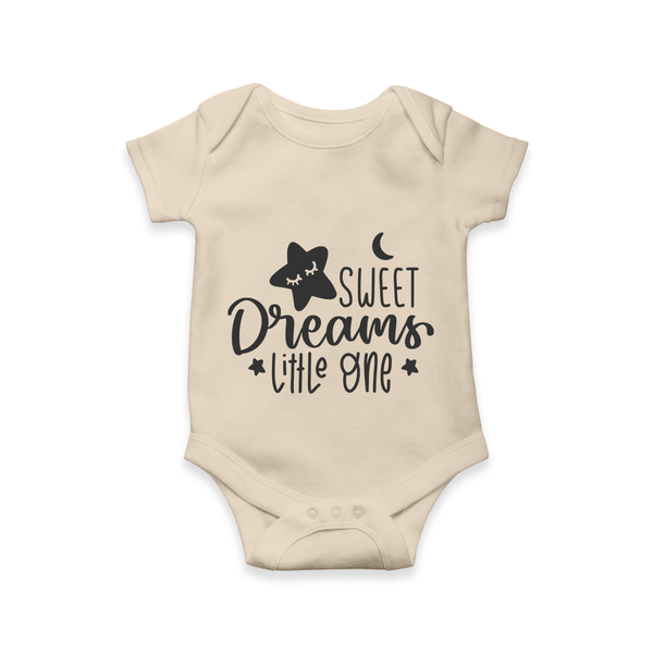 Sweet Dreams Little One Romper | Personalized Baby Romper for Sweet Slumbers - IVORY - New Born (Chest 14")