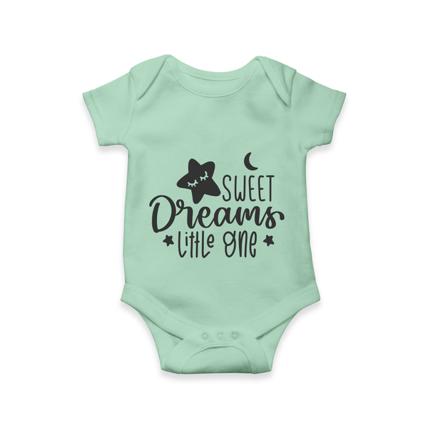 Sweet Dreams Little One Romper | Personalized Baby Romper for Sweet Slumbers - MINT GREEN - New Born (Chest 14")