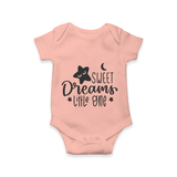 Sweet Dreams Little One Romper | Personalized Baby Romper for Sweet Slumbers - PEACH - New Born (Chest 14")