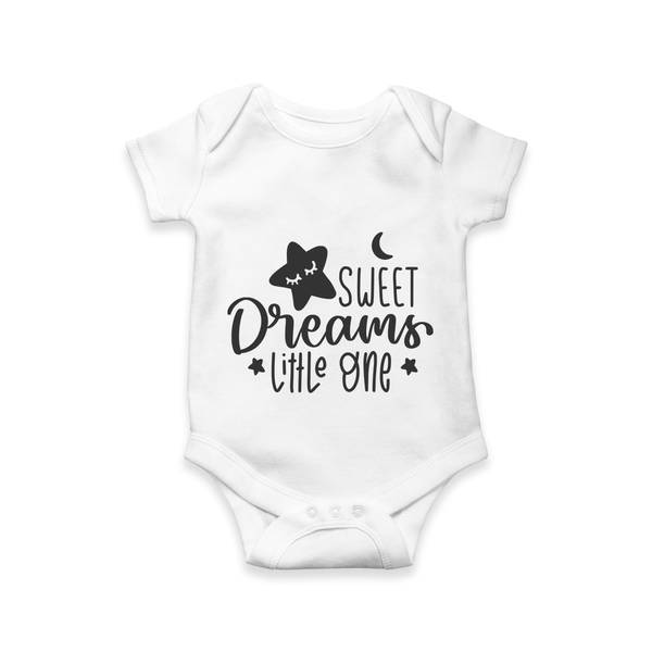 Sweet Dreams Little One Romper | Personalized Baby Romper for Sweet Slumbers - WHITE - New Born (Chest 14")