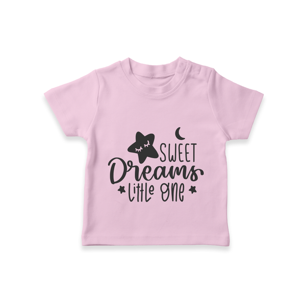 Sweet Dreams Little One TShirt | Personalized Baby TShirt for Sweet Slumbers - BABY PINK - 0-5 Months Old (Chest 17")