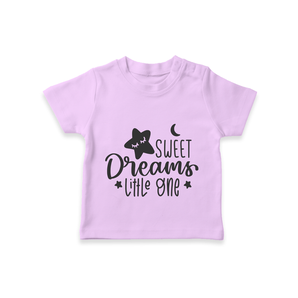 Sweet Dreams Little One TShirt | Personalized Baby TShirt for Sweet Slumbers - LILAC - 0-5 Months Old (Chest 17")