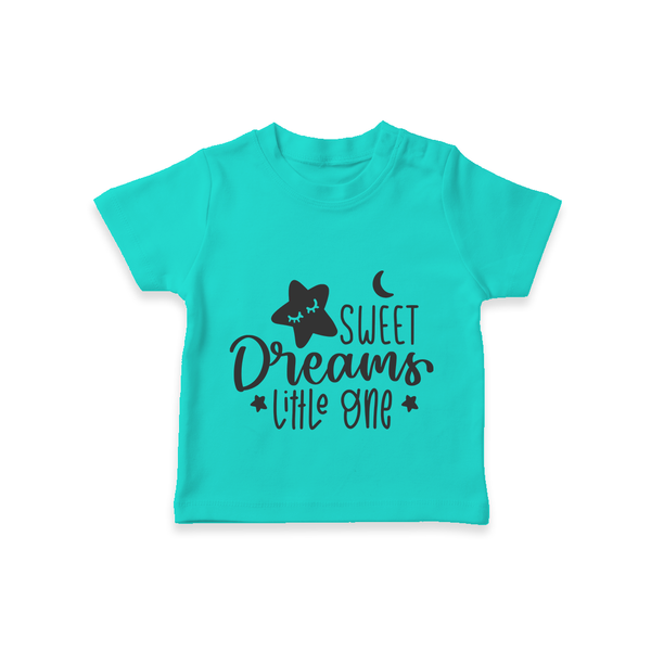 Sweet Dreams Little One TShirt | Personalized Baby TShirt for Sweet Slumbers - TEAL - 0-5 Months Old (Chest 17")