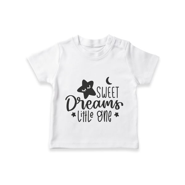 Sweet Dreams Little One TShirt | Personalized Baby TShirt for Sweet Slumbers - WHITE - 0-5 Months Old (Chest 17")